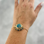 SOLD - Gorgeous Turquoise Blue Round Jasper Bracelet
