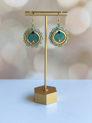 
            
                Load image into Gallery viewer, Gorgeous Tree of Life Beaded Earrings
            
        