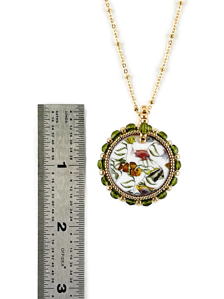 
            
                Load image into Gallery viewer, Gone Fishing Beaded Pendant Necklace
            
        