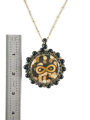 
            
                Load image into Gallery viewer, Gold Infinity Autism Acceptance Beaded Necklace
            
        