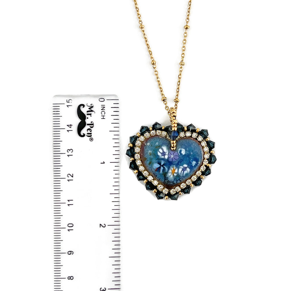 
            
                Load image into Gallery viewer, Heart and Flowers Necklace
            
        