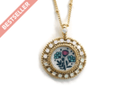 Flowers Are Blooming Beaded Pendant Necklace