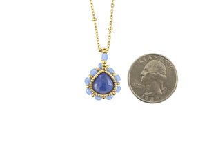 
            
                Load image into Gallery viewer, Tanzanite teardrop pendant necklace
            
        